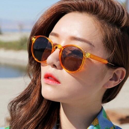 Round Orange Sunglasses For Women Luxury 2018 Men Brand Designer Eyewear Shades Ladies Alloy Sun Glasses UV400 Eyeglasses