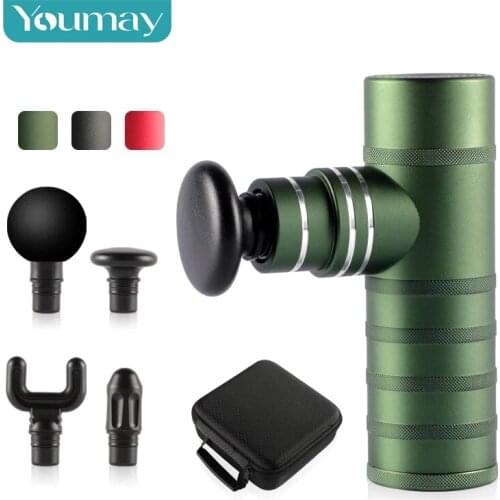 Youmay Massage Gun Mini Pocket Massager Deep Muscle Vibration Relief Pain Relax Fitness Therapy for Body Massage Relaxation