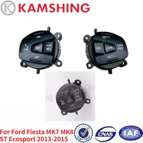 CAPQX For Ford Fiesta MK7 MK8 ST Ecosport 13-15 Multi-function Steering Wheel Constant Speed Cruise Audio Volume Control Switch