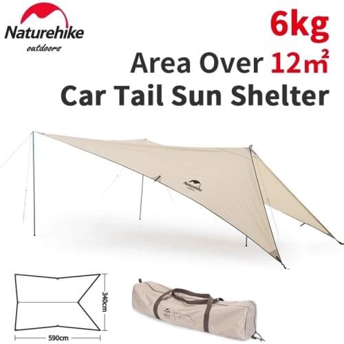 Naturehike Car Tail Sun Shelter 4-6 Person 150D Waterproof Sunshade Portable Camping Travel Hiking Family Outdoor Picnic Canopy