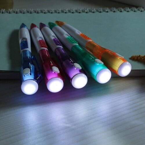 Advertising school led creative cute new strange light-emitting flashlight multi-functional ball point pen school student gift