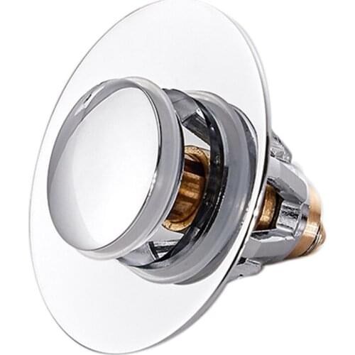 Washbasin Plug,Universal Push-in Bounce Core Sink Spring Drain Plug for Washbasins Kitchen Bathroom,Drain Hole 37mm