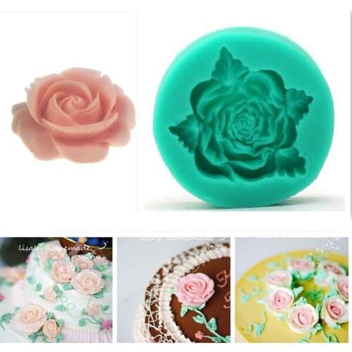 Rose Flower Fondant Cake Decor Mould Sugarcraft Mold Silicone Kitehen Dessert Tools DIY Gift