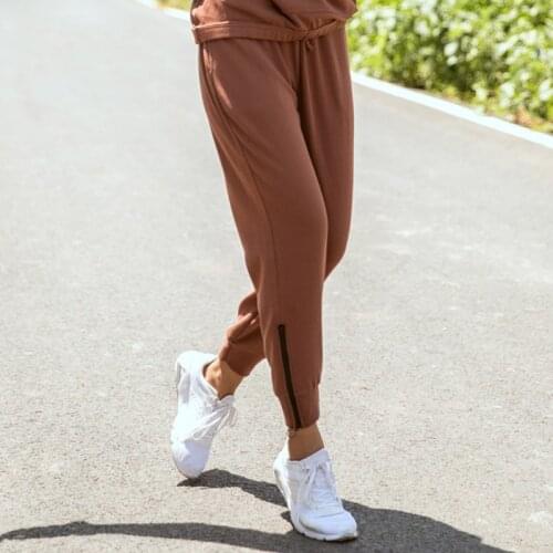 Autumn Winter Workout Sport Joggers Pants Women Waist Drawstring Fitness Running Sweatpants with Two Side Pocket Loose Pants