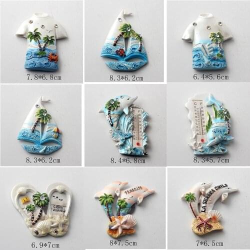 Tenerife La Serena Chile Gran Canaria Italy Tourist Souvenir Fridge Magnet 3d Resin Magnets for Refrigerators Collection