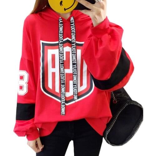 Harajuku Cartoon Print Plus Velvet Autumn Women Hoodies Korean Fashion streetwear Women Pullover Hooded Sweatshirt top