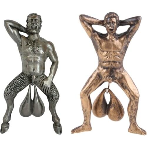 Funny Old Man with Special Door Knocker Pendant Figure Model Doorbell for Front Door Garden Home Decoration