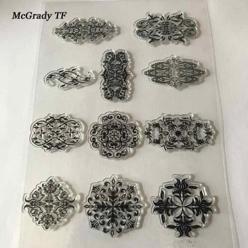 11Kinds Flower Pattern Clear Stamps Seal For Scrapbooking/Photo Album Decorative Silicone Stamp For DIY Decorative Clear Stamp
