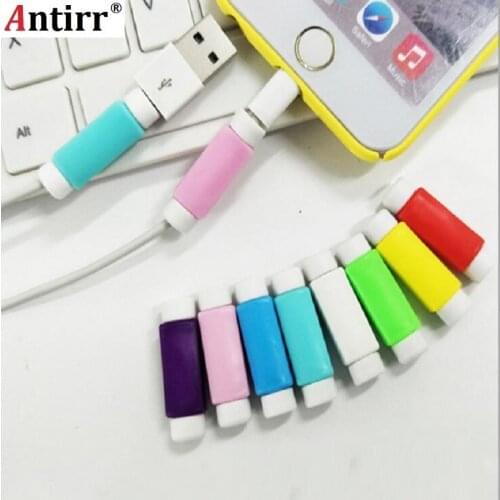 10pcs/lot USB Charger Earphone Cable Protector Colorful Earphones USB Data Cable Cover For iPhone Samsung HTC