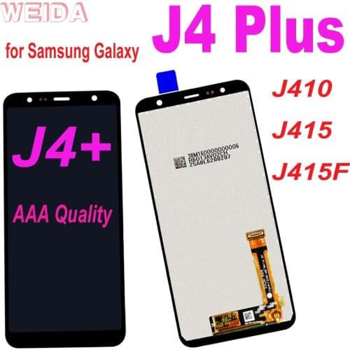 100% Test LCD For Samsung Galaxy J4+ J4 Plus LCD J410 J415 J415F LCD Display Touch Screen Digitizer Assembly J610 J6 Plus LCD