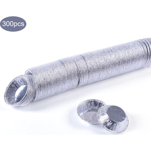 300pcs Disposable Aluminum Foil Eggs Tart Pan Mini Pot Pie Cupcake Mold Bake Base Plate Tin Bowl