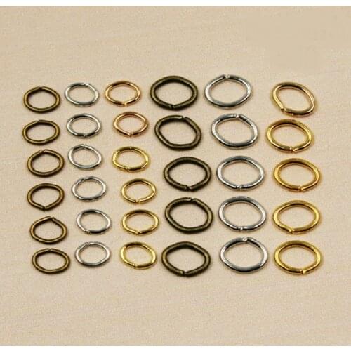 4*5/6*7mm Iron Single Loop Oval Open Jump Rings For DIY Jewelry Making Chains Accessories Necklace Bracelet Connector Supplies
