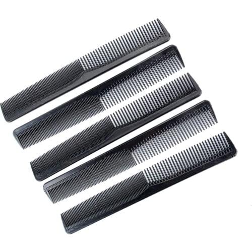5/10Pcs Salon Hair Styling Hairdressing Antistatic Barbers Detangle Comb Black Double-headed Sparse Tooth Straight Bangs Comb