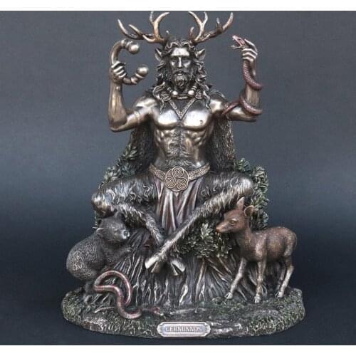 5 Inch Cernunnos Celtics Horned God of Animals Resin Statue The Underworld Statue for Home Garden Decoration SCVD889
