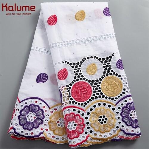 Kalume African Swiss Lace Fabric Hole African Swiss Lace Fabric Design Diy Dress Stones Swiss Voile For DIY Dress Sewing H2486