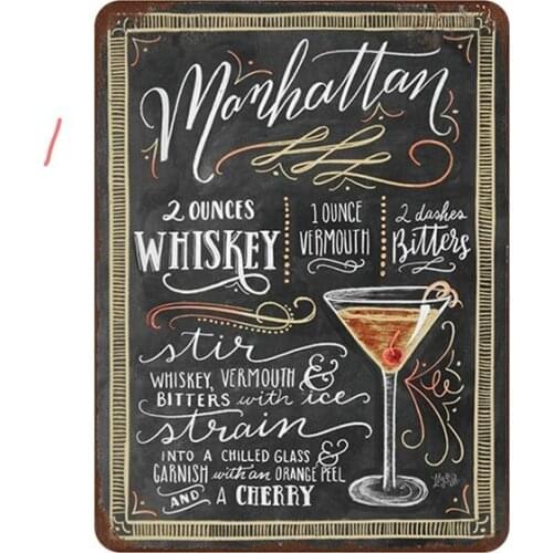 Bar Cocktail Looks Good Metal Tin Sign Bar Wall Decoration Metal Sign Home Pub Decor Bar Decor / Inn Decor 30*40CM