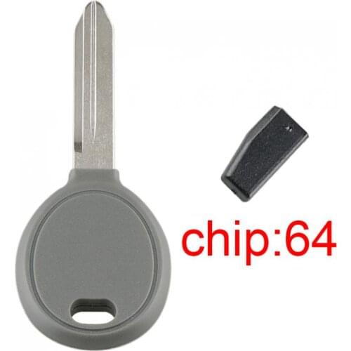 Uncut Blade Blank Car Replacement Key Ignition with 64 Transponder Chip Y160-PT Fit for Chrysler Dodge Jeep