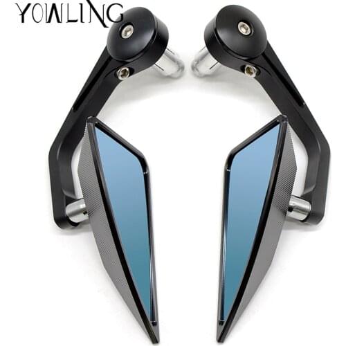 Rear View Side Mirror Bar End Side Motorcycle Mirror 7/8" Handle Bars For SUZUKI HAYABUSA GSX1300R For HONDA CB750 CB250 CB600F