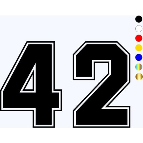 CK3222# multicolor Number 45 reflective funny car sticker vinyl decal waterproof car auto stickers silver/ black for bumper