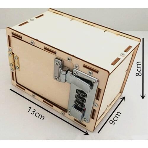 Kids Wooden Mechanical Lock Box Password Box Toys Preschool Engineering