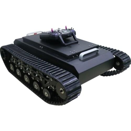 DGCH500 Stainless Steel Crawler Shock Absorber Robot Chassis Medium RC Metal Tank Chassis (Not included Battery)