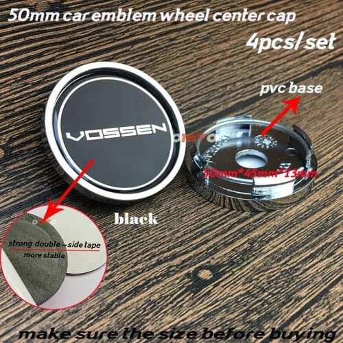 Good Quality 4pcs/set BLACK Vossen logo emblem Wheel hub cap badge covers car styling for Honda bmw Jaguar Jeep Nissan