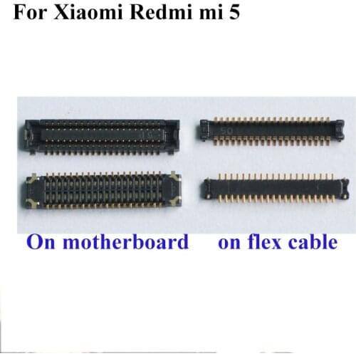 2pcs FPC connector For Xiaomi Redmi 5 LCD display screen on motherboard mainboard / on flex cable For Xiaomi Redmi5 mi5