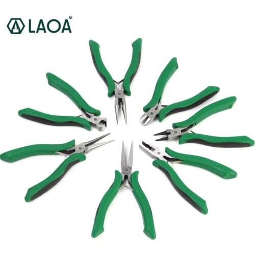 LAOA Mini Pliers Long Nose Pliers Round Nose Pliers Flat Nose Nippers Wire Cutter Made in Taiwan