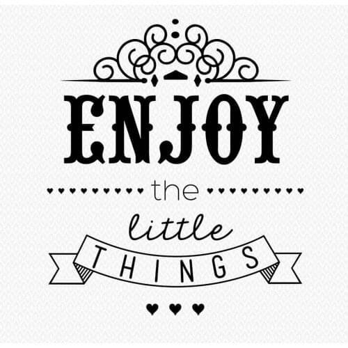 Lovely Childs Nursery Wall Stickers''Enjoy the little things''Quotes Wall Art Decal DIY Black Red Color Wall Sticker Decor ZA181