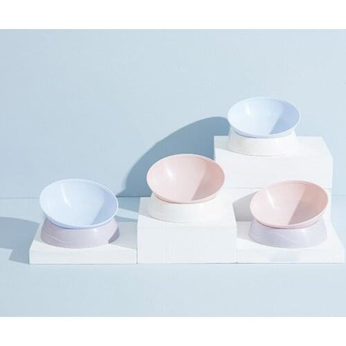Pet Cat Bowl With Raised Stand Food Feeder Dish Protection Cervical Spine Pet Food Water Bowls For Cat Dog Feeding Drinking Bowl