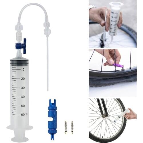 MTB Mountain Road Bike Tubeless Sealant Injector For Bicycle Tubeless Tire UST Tyre No Inner Tubes Use With Valve Core Tool