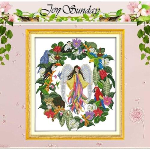 Floral fairy patterns counted Cross Stitch 11CT 14CT Cross Stitch Set Wholesale DIY Cross-stitch Kit Embroidery Needlework