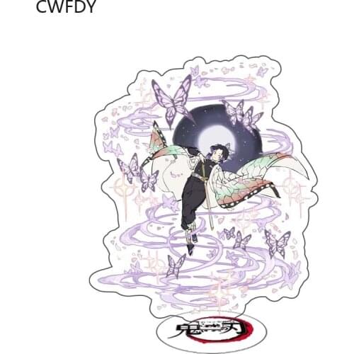 Nezuko Zenitsu Anime Key Chain Demon Slayer: Kimetsu No Yaiba Acrylic Stand Figure Model Handmade Jewelry Cute Funny Cartoon