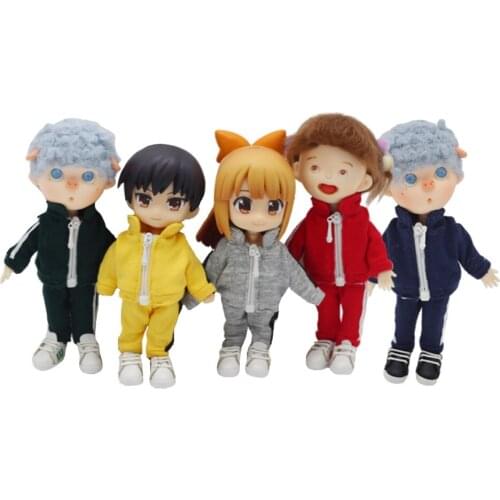 The Doll Clothes Fashion Stipe Sports Suit for ob11,obitsu11,1/12 BJD Accessories Clothing Toys