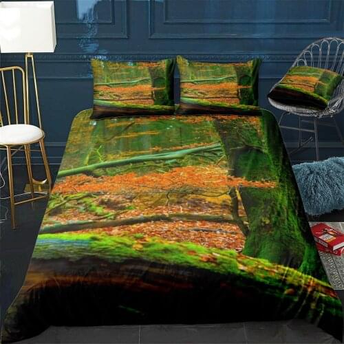 Autumn Forest In The Nethe Quilt Cover Pillowcase 3Piece Comforter Bedding Set With Pillow Case Single Double Duvet Cover