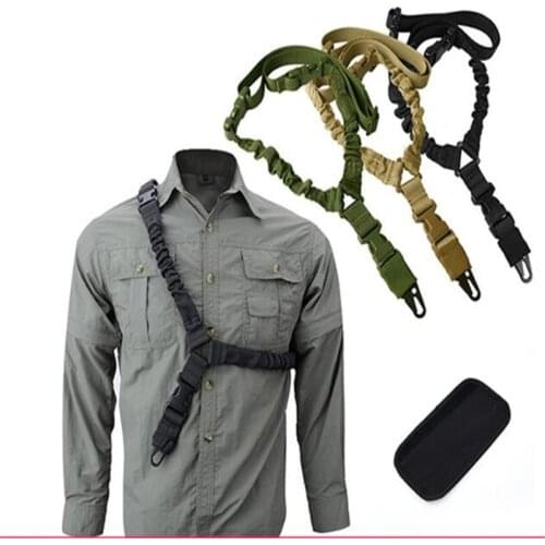 Outdoor American Single Point Tactical Gun Rope Nylon Straddle Gun Sling Strap Adjustable Airsoft Hunting Accessories