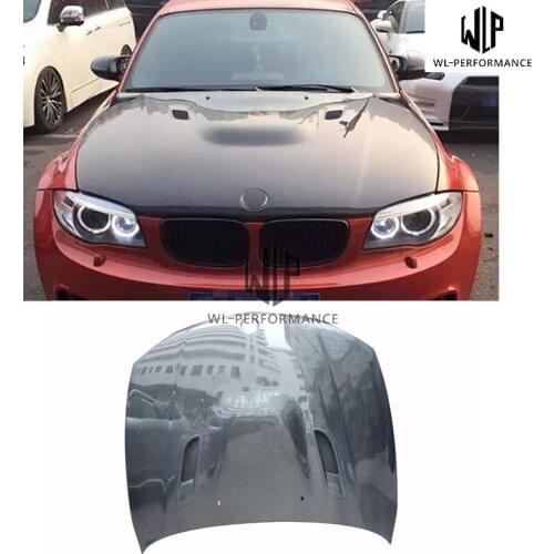 Front Engine Hood Cover Car Body Kit High Quality Carbon Fiber For BMW 1 Series E82 1M ASP Style Car Styling 04-10