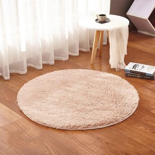 Fluffy Round Rug Soft Carpet Shaggy Floor Mats for Living Room Area Rugs Nordic Plush Bedside Mat Washable Home Carpets