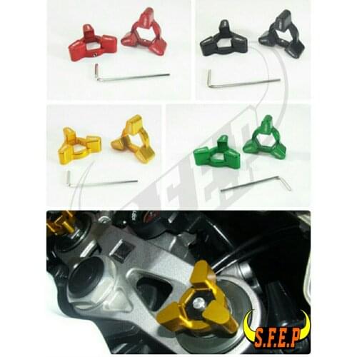 Motorcycle CNC Fork Preload Adjusters For Kawasaki ZX6R / ZX636R / ZX6RR 03-04/ ZX10R 04-08 +2010/ Z750 (not 750S) 07-09