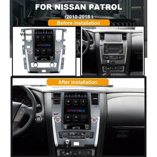 13.6 inch Android System vertical screen car GPS navigation DVD multimedia player For-NISSAN PATROL 2010-2018
