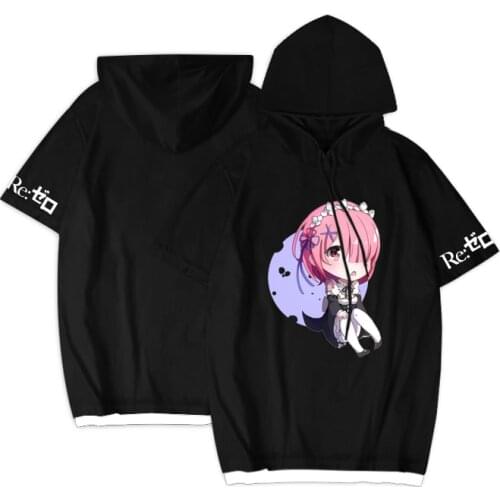 Re: Zero kara Hajimeru Isekai Seikatsu short sleeve Hoodie Subaru Natsuki hoody Coat streetwear hoodies and sweatshirts