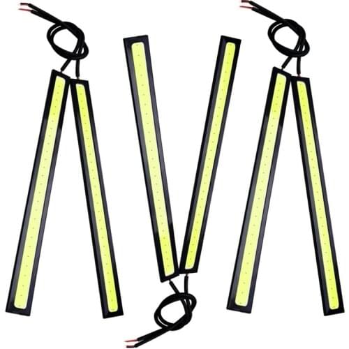 Ultra-thin Car LED COB Light Bar Super Bright Waterproof Automobile Day Lights SUV Auto Vehicle Daytime Driving Lamp White Blue