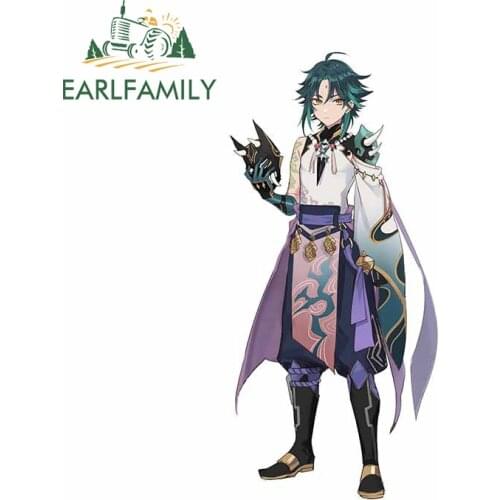EARLFAMILY 13cm x 6.1cm for Genshin Impact Car Stickers Waterproof Decal Scratch-Proof Vinyl Material Suitable for VAN RV