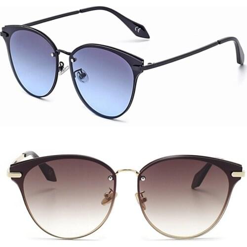 Explosive models S1050 stylish UV400 rounded square fullrim European stylish gradient color tendy sunglasses for women