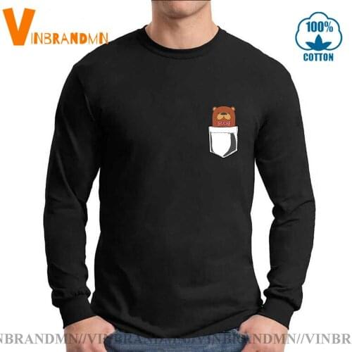 Funny Gentleman Otter Bow Tie Pocket T-shirt Cute Otter fans Gift Clothing Trendy Fashion Pocket Otter Long Sleeves T shirt