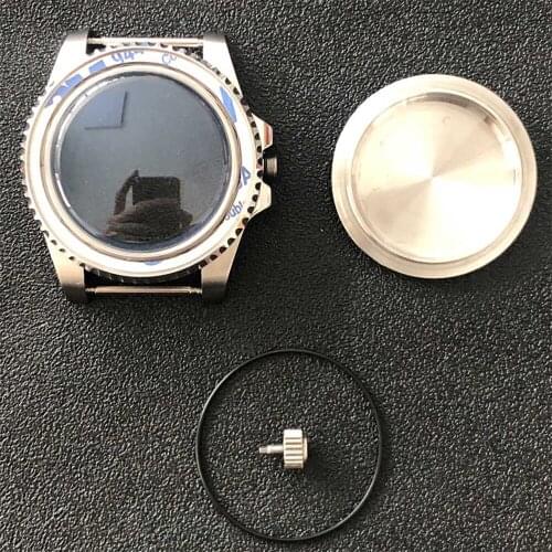 Watch Parts Mirror Sapphire Glass 40MM Stainless Steel 316 Watch Case See-Through Case Back Fit for NH35/36 Automatic Movement