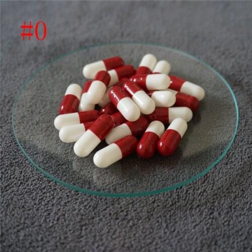 0# 1000~10000pcs 0 size Dark Red-White hollow gelatin capsules ,High quality hard gelatin capsules,joined or separated capsules