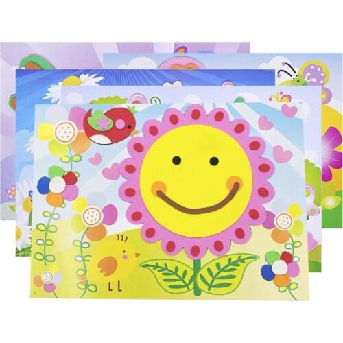 10Pcs/Set Kids DIY 3D Cartoon Animal Sticker Handmade Crafts Educational Toy