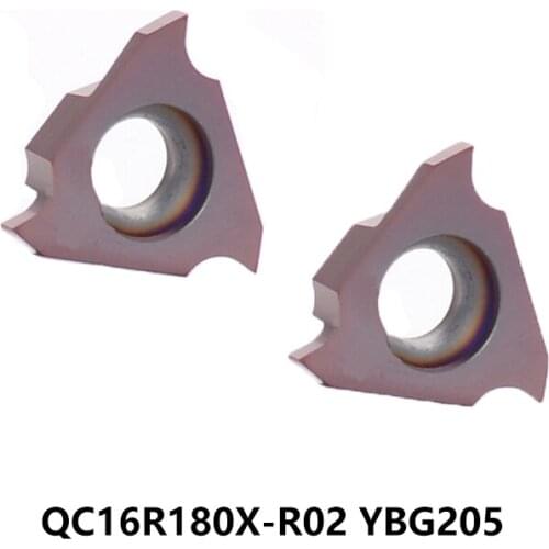 100% Original QC16R180 QC 16 QC16R180X-R02 YBG205 Carbide Inserts QC16 Lathe Tools Turning Cutter 10pcs/box