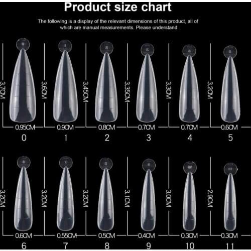 100PCS Nail Mold Tips Nail Art With Scale Quick Phototherapy Crystal Extended Nail Nail Sheets Crystal Nail Sheets False Nail